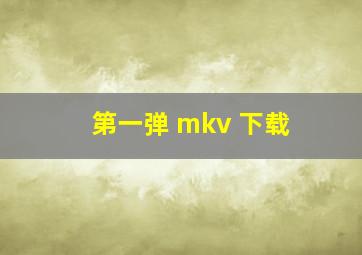 第一弹 mkv 下载